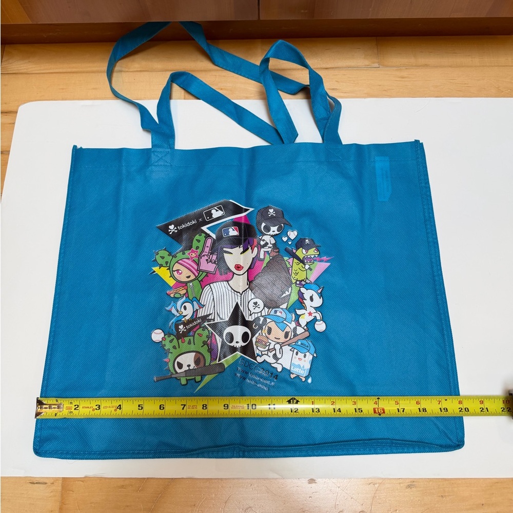 tokidoki x MLB Large Tote Bag w/ Colorful baseball mascots, Tokidoki Characters - Picture 5 of 7